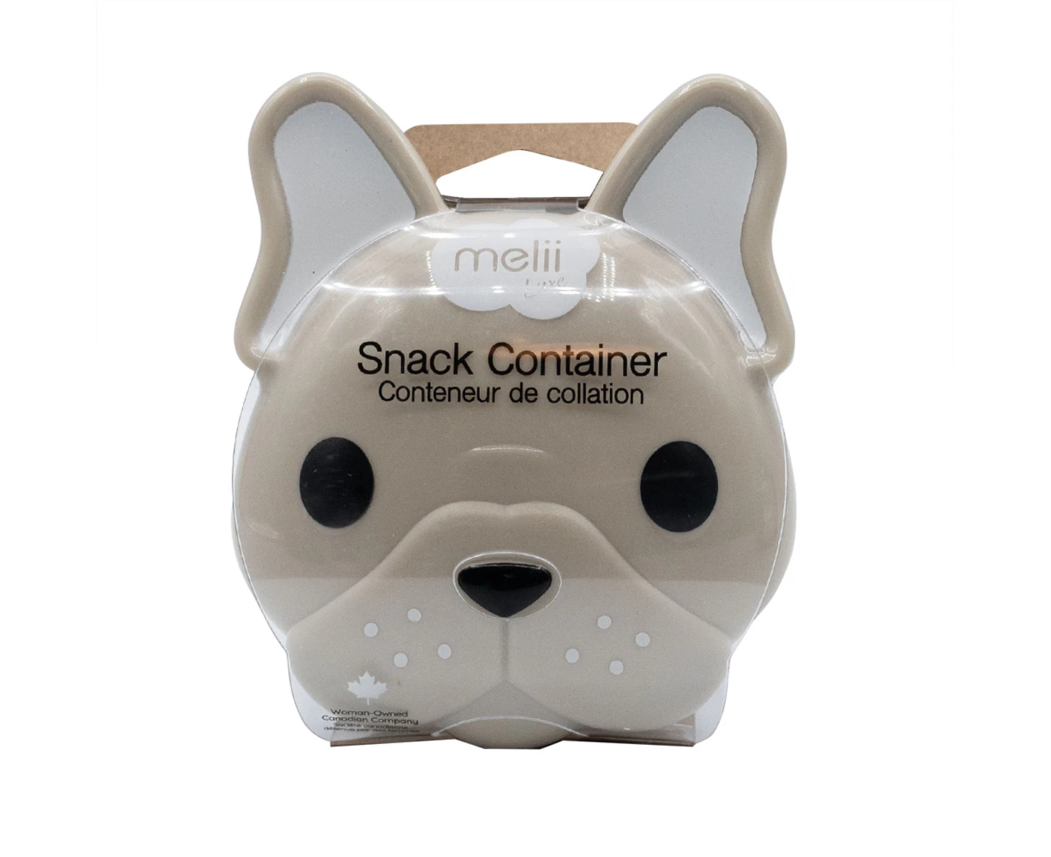 1PK Melii Animal Luxe Snack Container 232ml- Bulldog