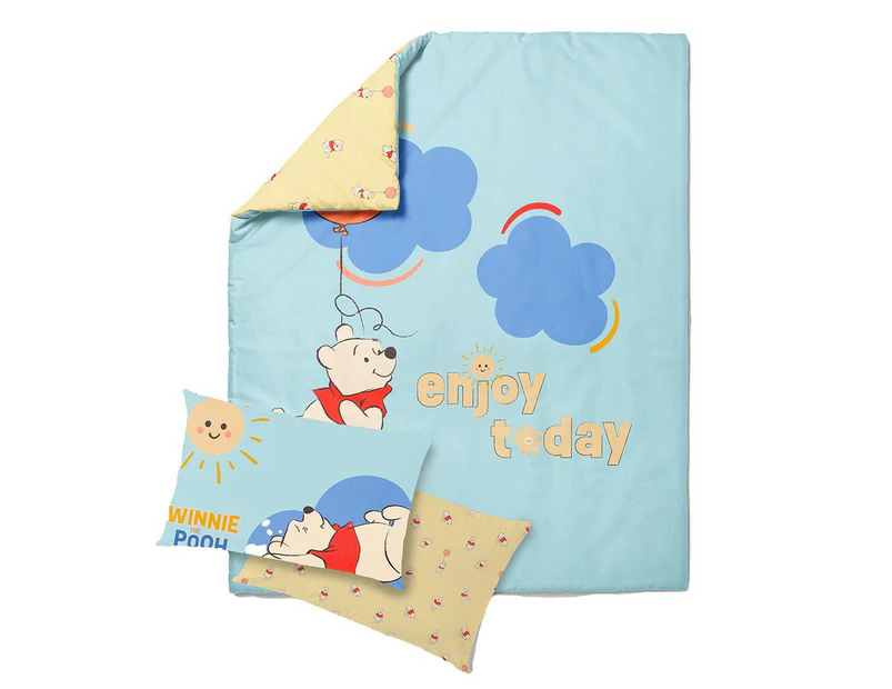 Disney - Winnie the Pooh - Enjoy Today Quilt Cover Set - Queen