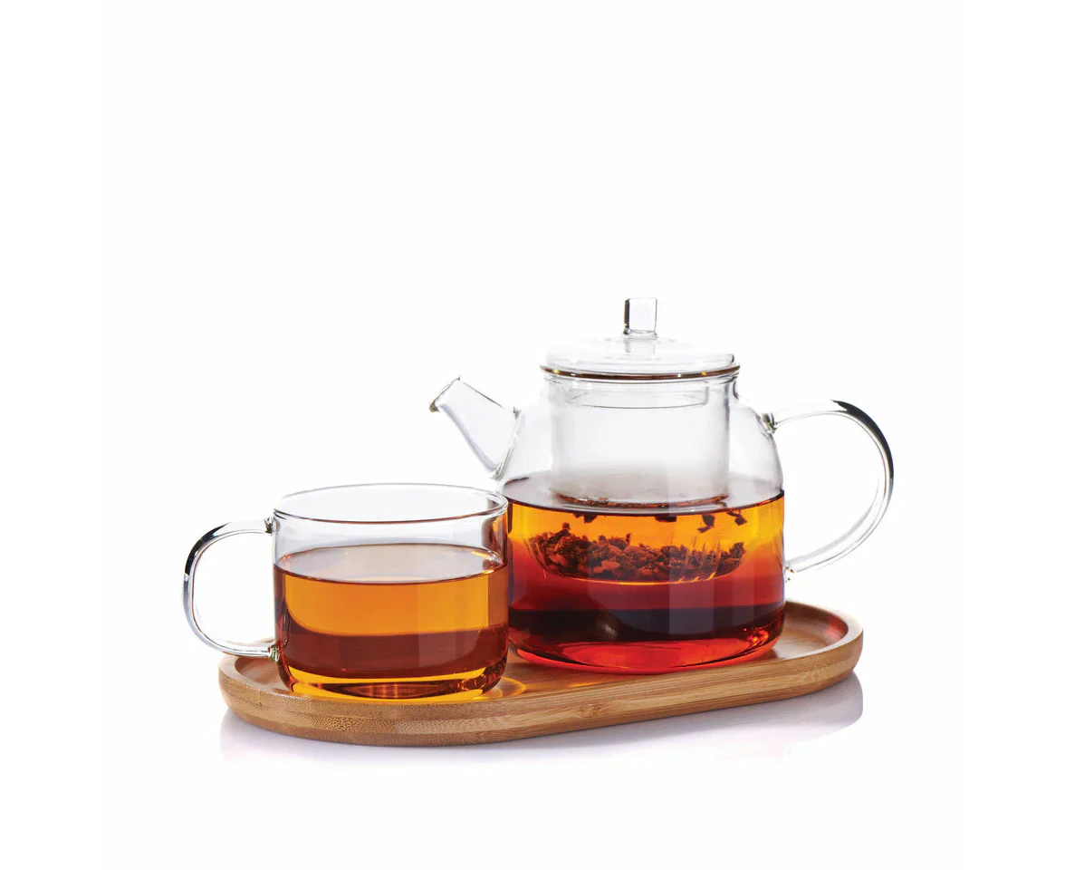 Brew Teapot 500mL & Mug 250mL - 2 Piece - Clear