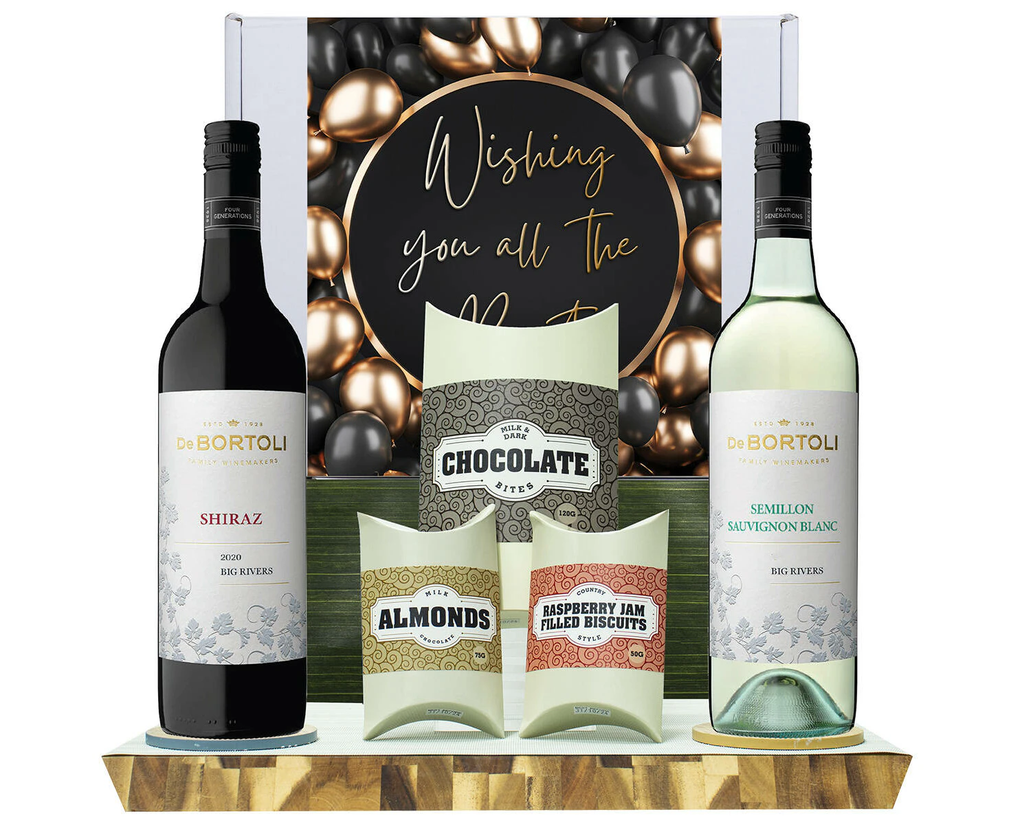 20123D All The Best Gourmet Hamper with De Bortoli Big Rivers