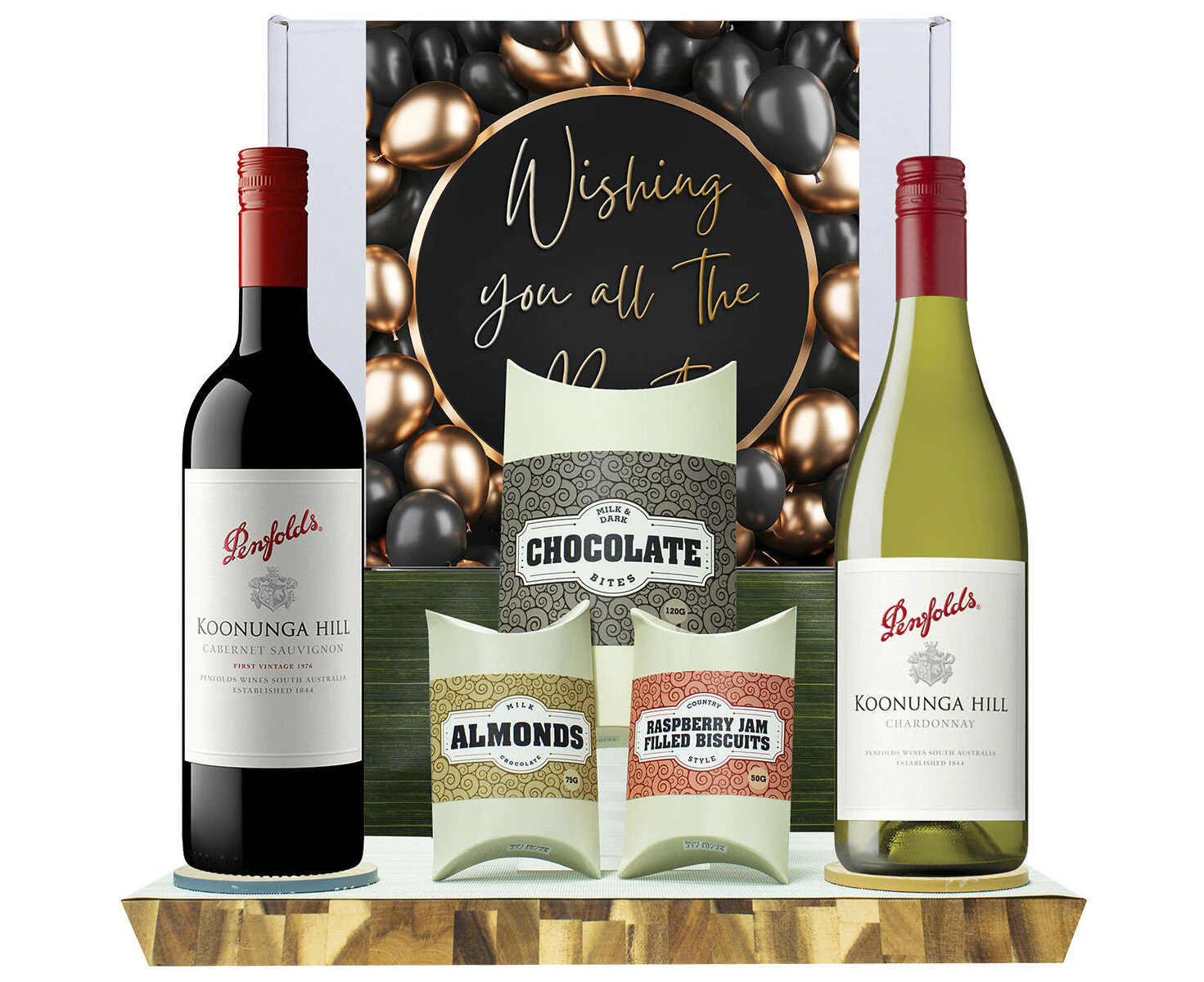 20104D All The Best Gourmet Hamper with Penfolds Koonunga Hill