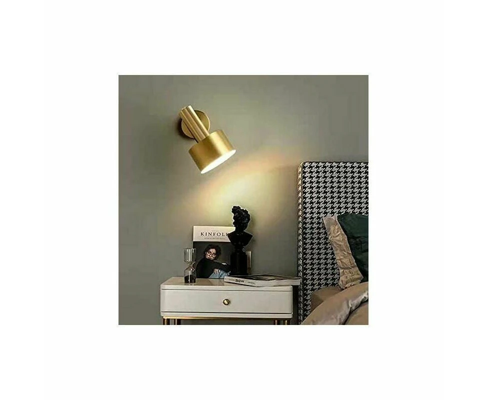 Modern Gold E27 Wall Lights,Adjustable Swing Arm Design,Perfect for Bedrooms and Hallways in Industrial Style.