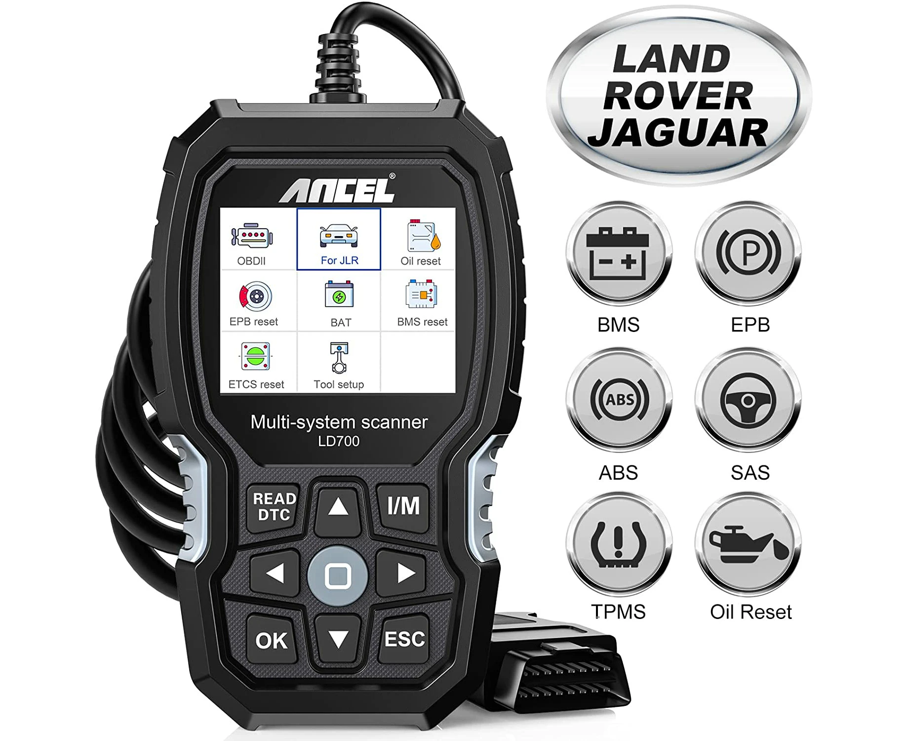 Land Rover Jaguar Scan Tool ANCEL LD700 All Systems 14+ Reset Functions