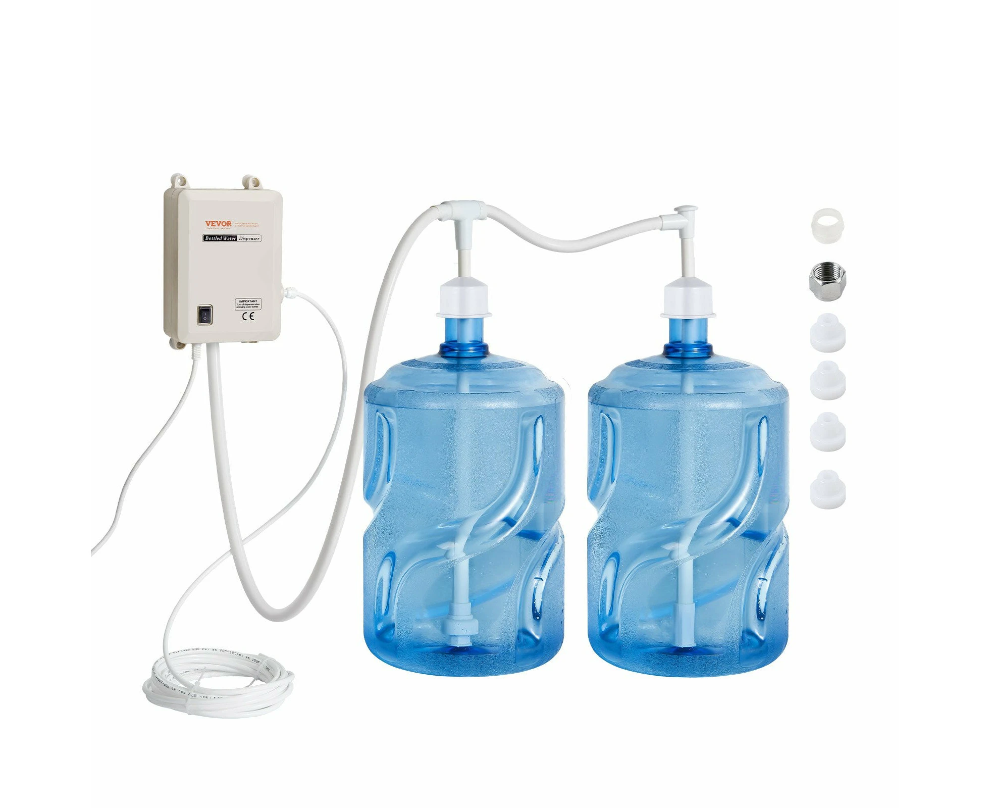 VEVOR Bottled Water Dispenser Pump System, 2x5 Gallon Dispensing System, Automatic