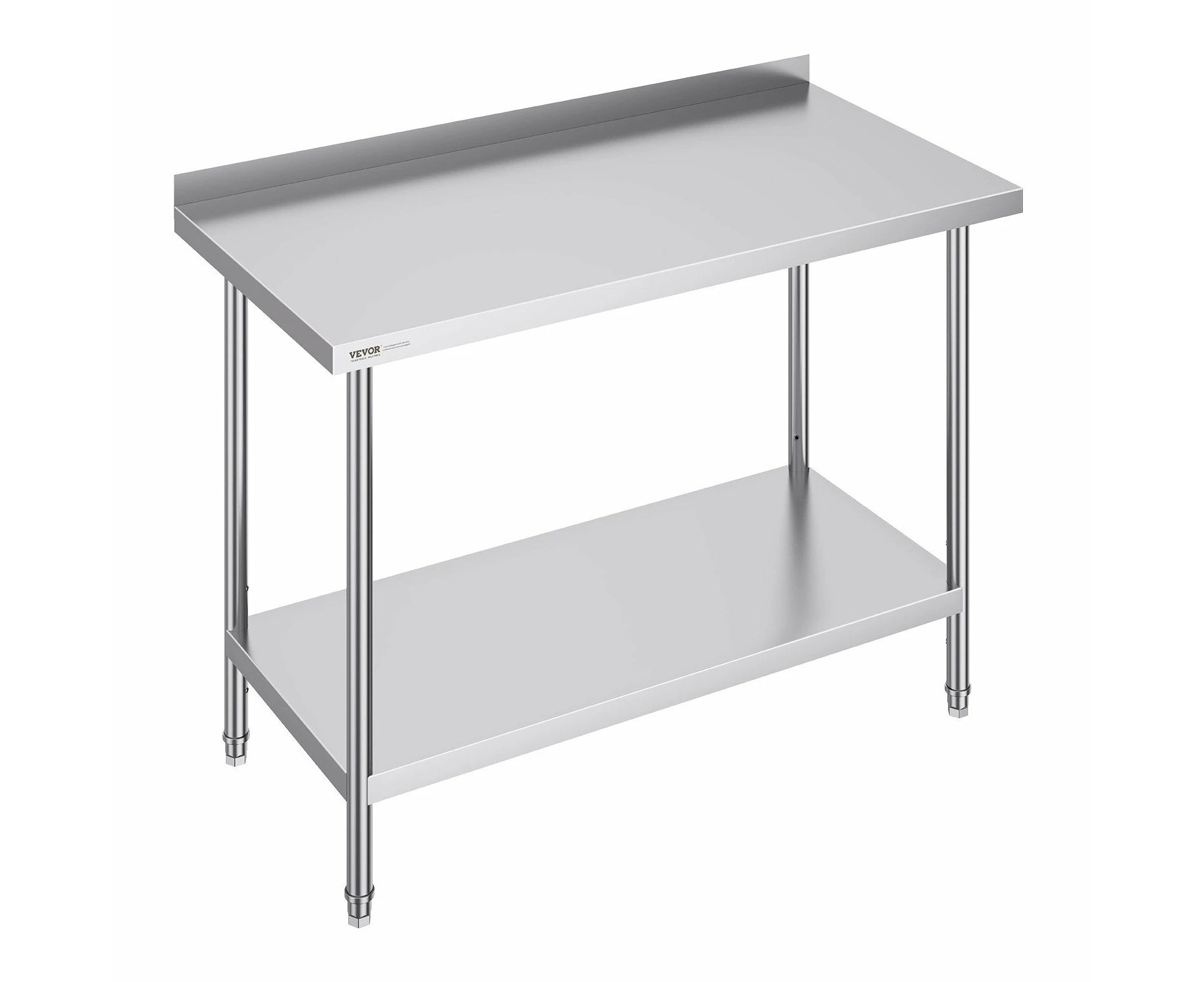 VEVOR 24 x 48 x 36 Inch Stainless Steel Work Table, Commercial Food Prep Worktable