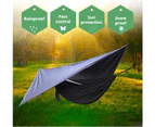 Outdoor Camping Mosquito Net Hammock Set with Accessories, Durable UV Resistant Shade Sails,Camel