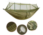 Camping Hammock with Mosquito Net, Outdoor Furniture Bed Strength Parachute Fabric Sleeping Swing, 260*140 cm