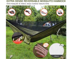 Outdoor Camping Hammock with Mosquito Net and Rain Fly Tent, Gear Supplies, Camping Bed, Portable Survival Hammock