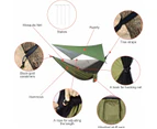 Outdoor Camping Hammock with Mosquito Net and Rain Fly Tent, Gear Supplies, Camping Bed, Portable Survival Hammock