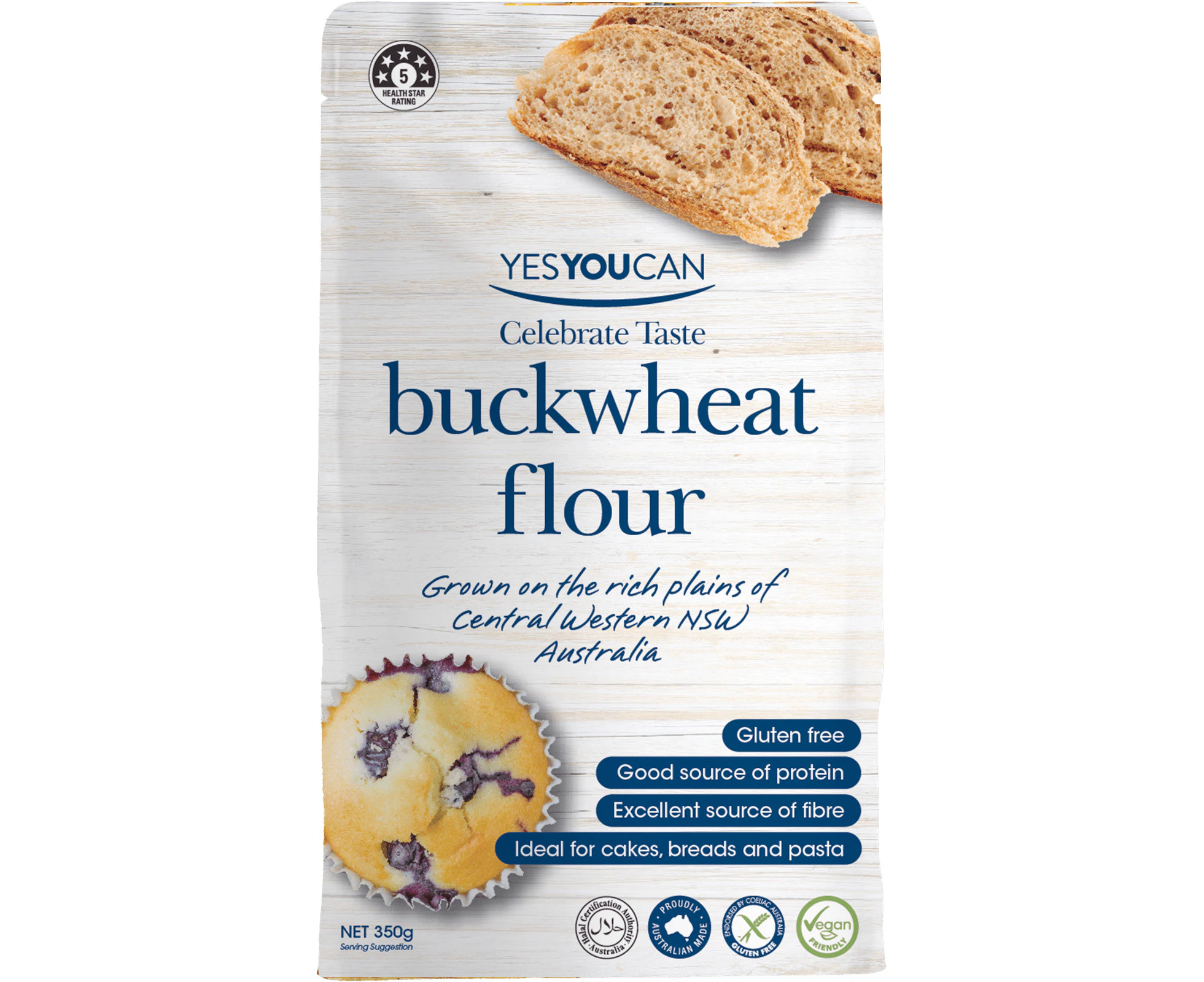 Yesyoucan Buckwheat Flour 350g(Pack of 6)