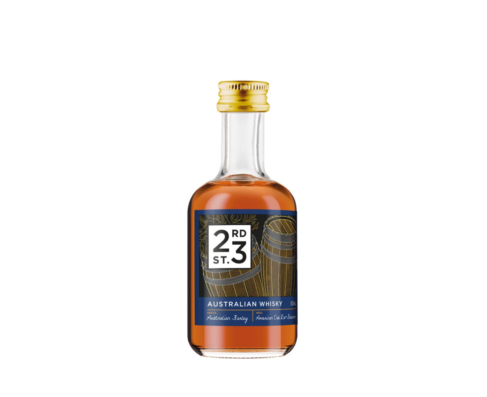 23rd Street Distillery Australian Whisky, 50ml 40% Alc.