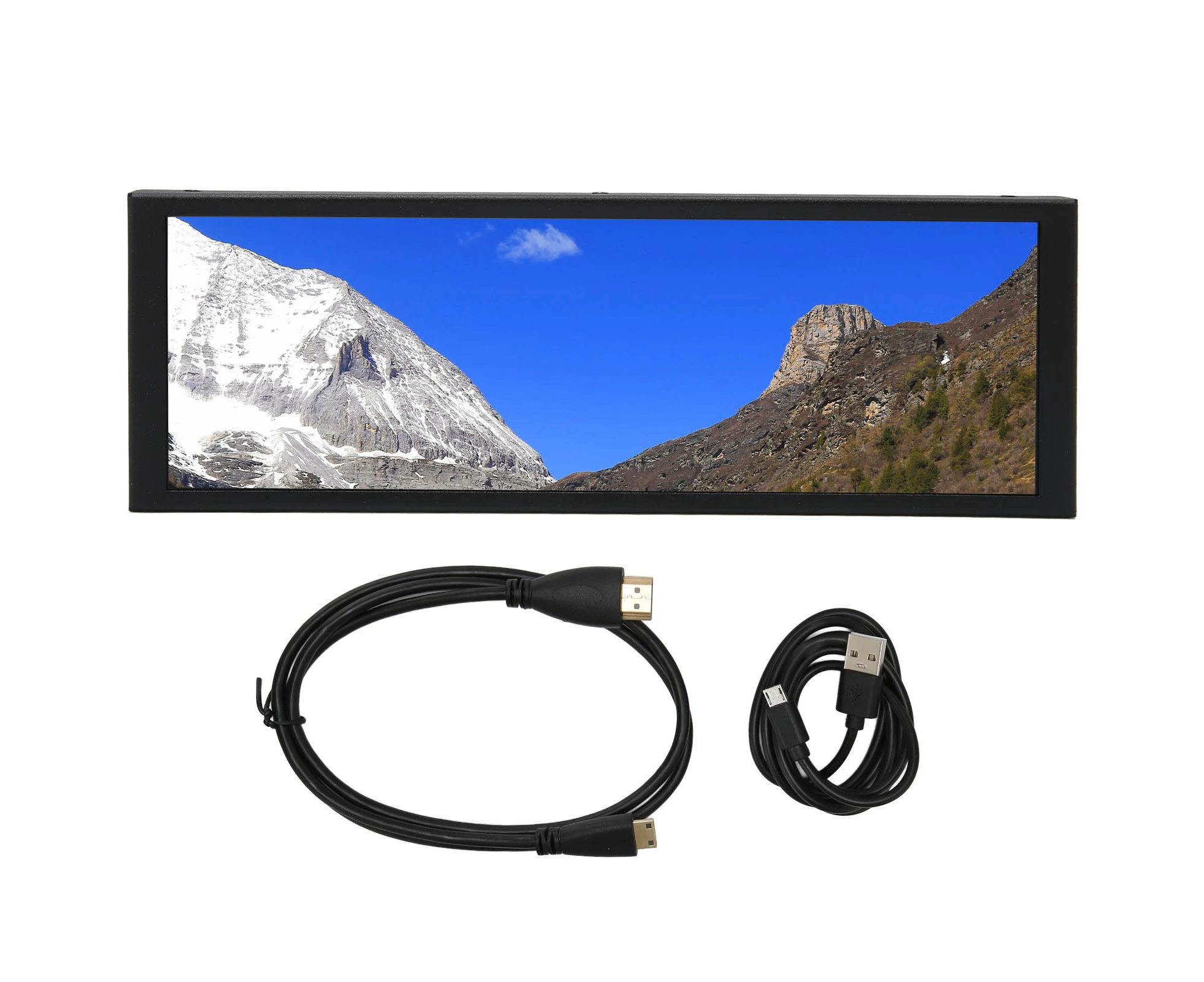 7.9In Tft Lcd Portable Monitor 400X1280 Resolution 5 Touch Points Portable Monitor Ips Screen For Raspberry Pi