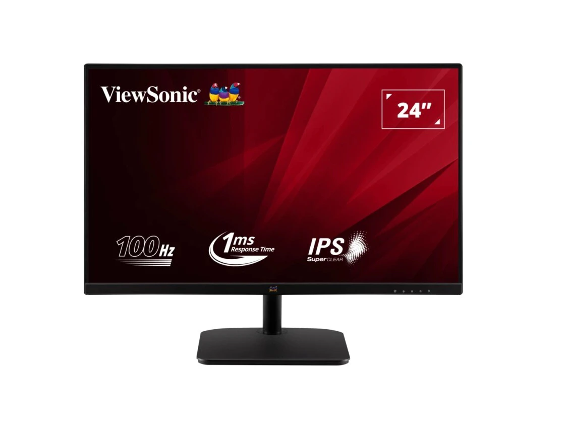 ViewSonic 24' Office Ultra Thin Bezel + SuperClear IPS, 1ms 100hz, FHD 1080, HDMI, VGA, 3.5 Audio, Multi-View, Eye Care. VESA 75m, Monitor - BID sku