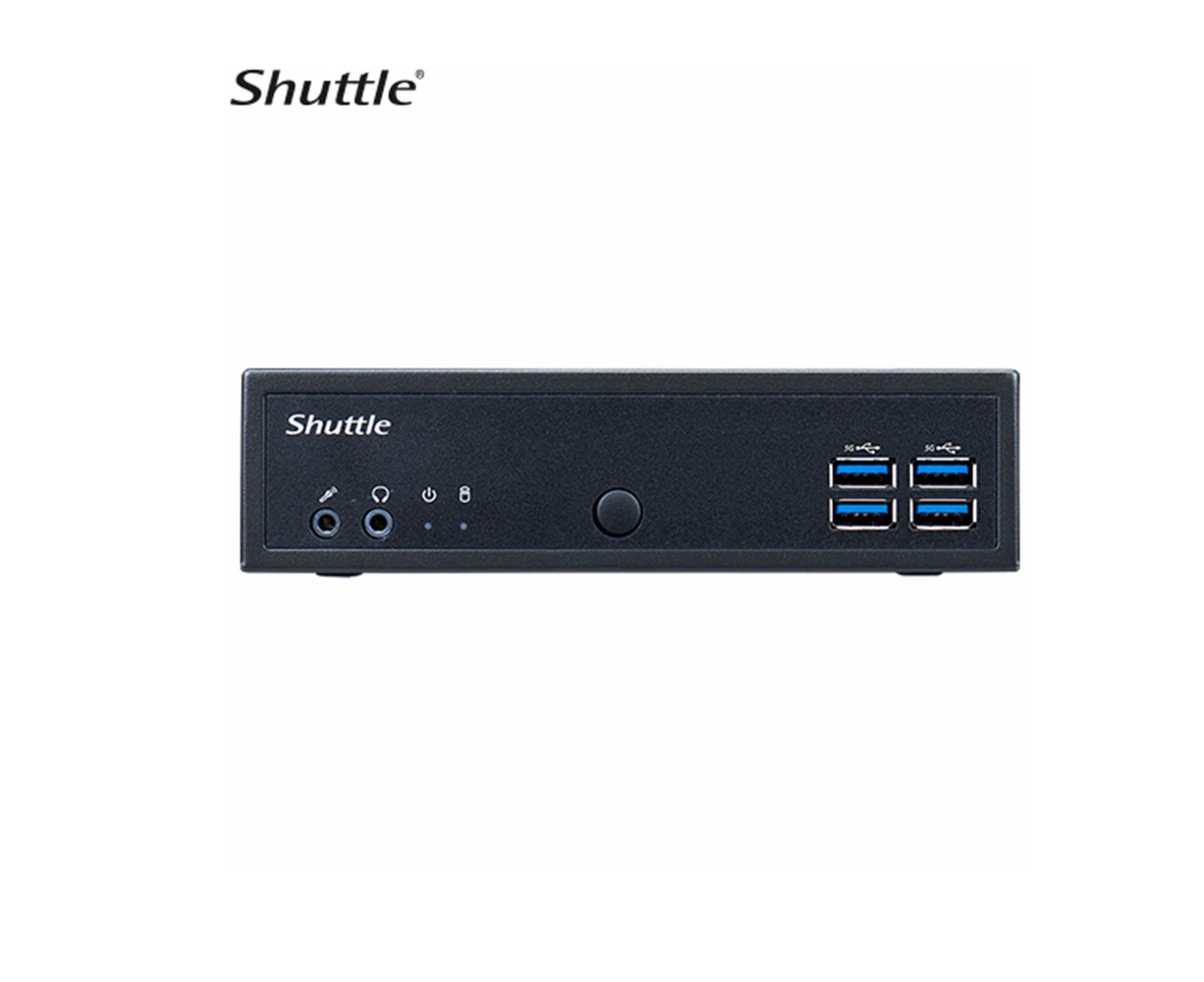 Shuttle DL30N Slim Mini PC 1L Barebone - Intel Processor N100, Fan-less, LAN, RS232/RS422/RS485, HDMI, DP, VGA