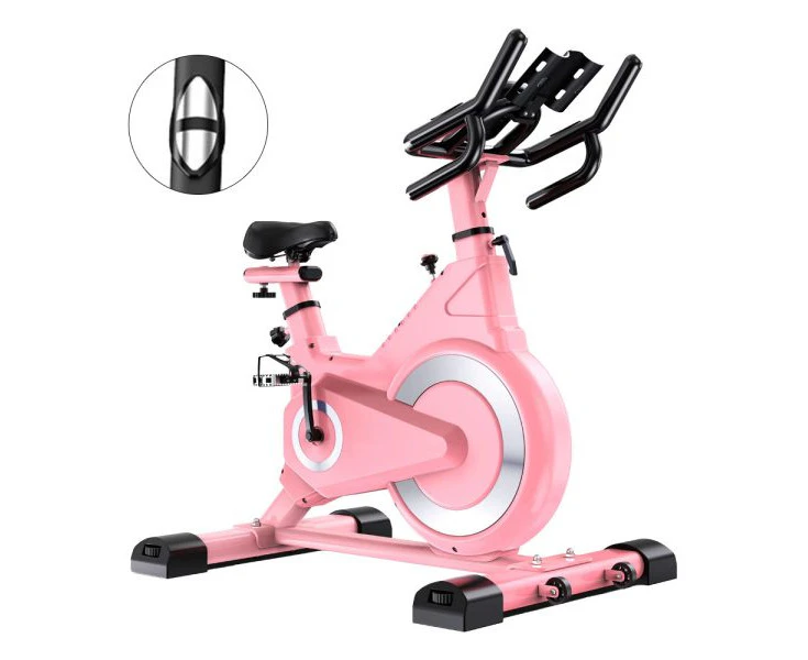 Magnetic Friction 150kg weight limit Commercial spin bike Pink