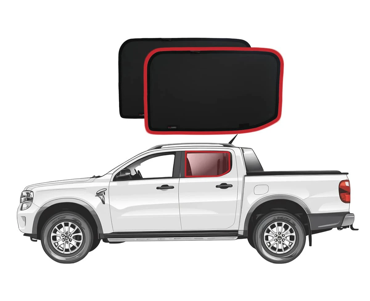 GENUINE | SNAPSHADES Car Rear Window Shades for Ford Ranger 4th Gen | Volkswagen Amarok 2nd Gen (P703; 2022-Present)