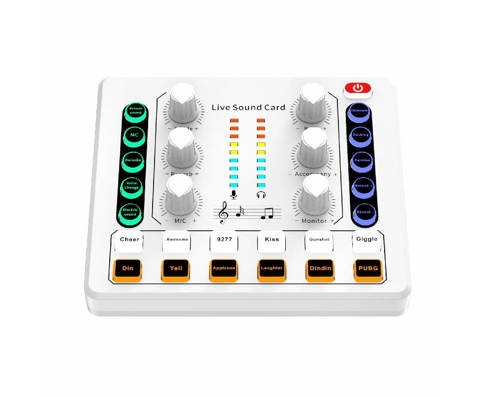 Rechargeable Type-C Digital Audio Mixer for Live Streaming