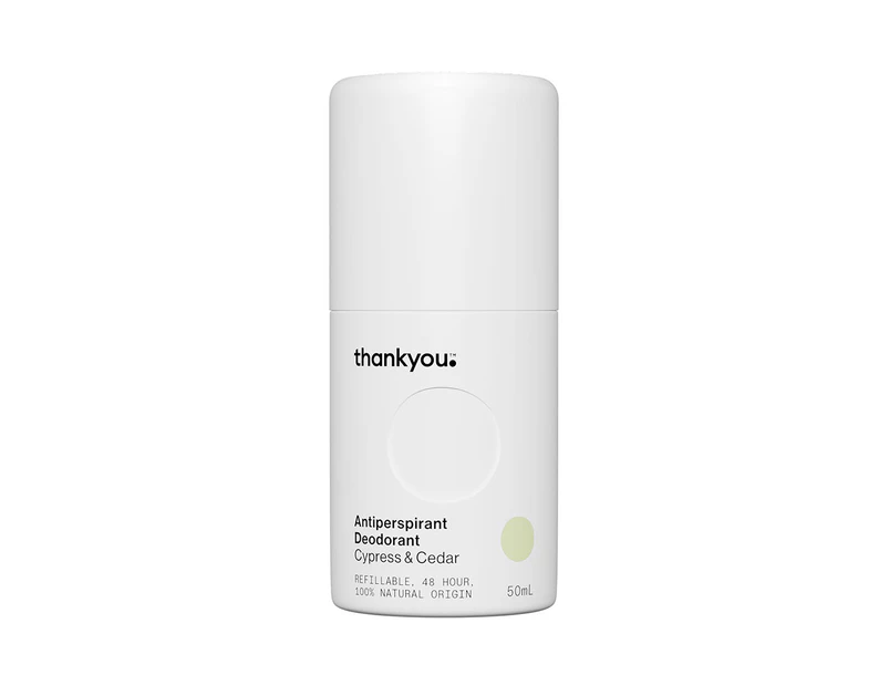 Thankyou. 48-Hour Organic Antiperspirant Deodorant Cypress & Cedar 50mL