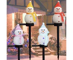 4pcs Snowmans EVA Solar Powered Garden Light Christmas Decoration Lights Waterproof Outdoor Solar Lawn Landscape Lights