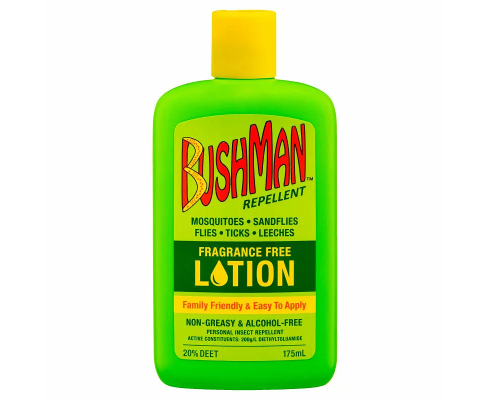 Bushman Repellent Fragrance Free 20% Deet Lotion 175ml