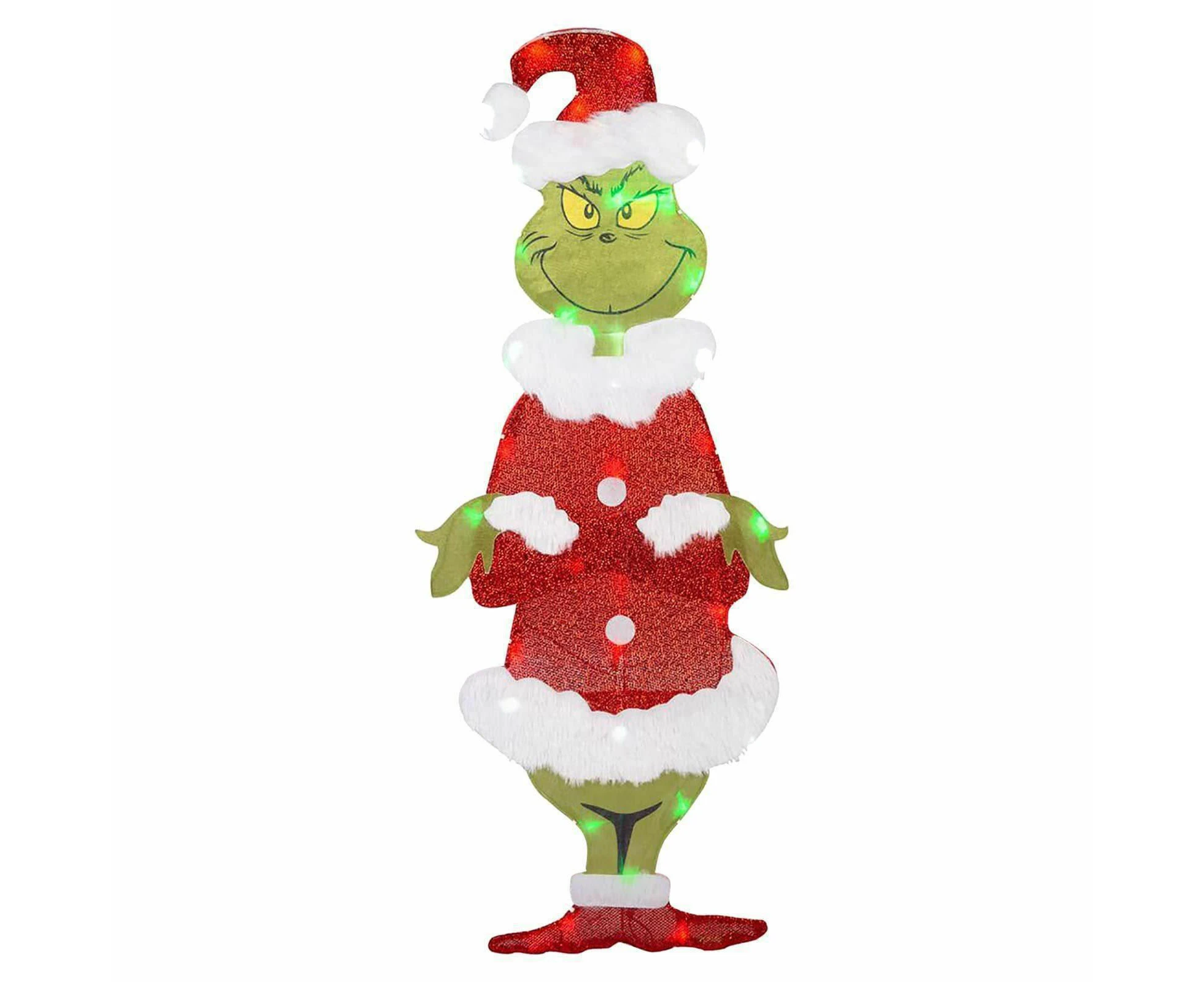 Grinch LED Light Yard Sign Stick Christmas Grinch outdoor garden decoration LED lights, acrylic Christmas decorations