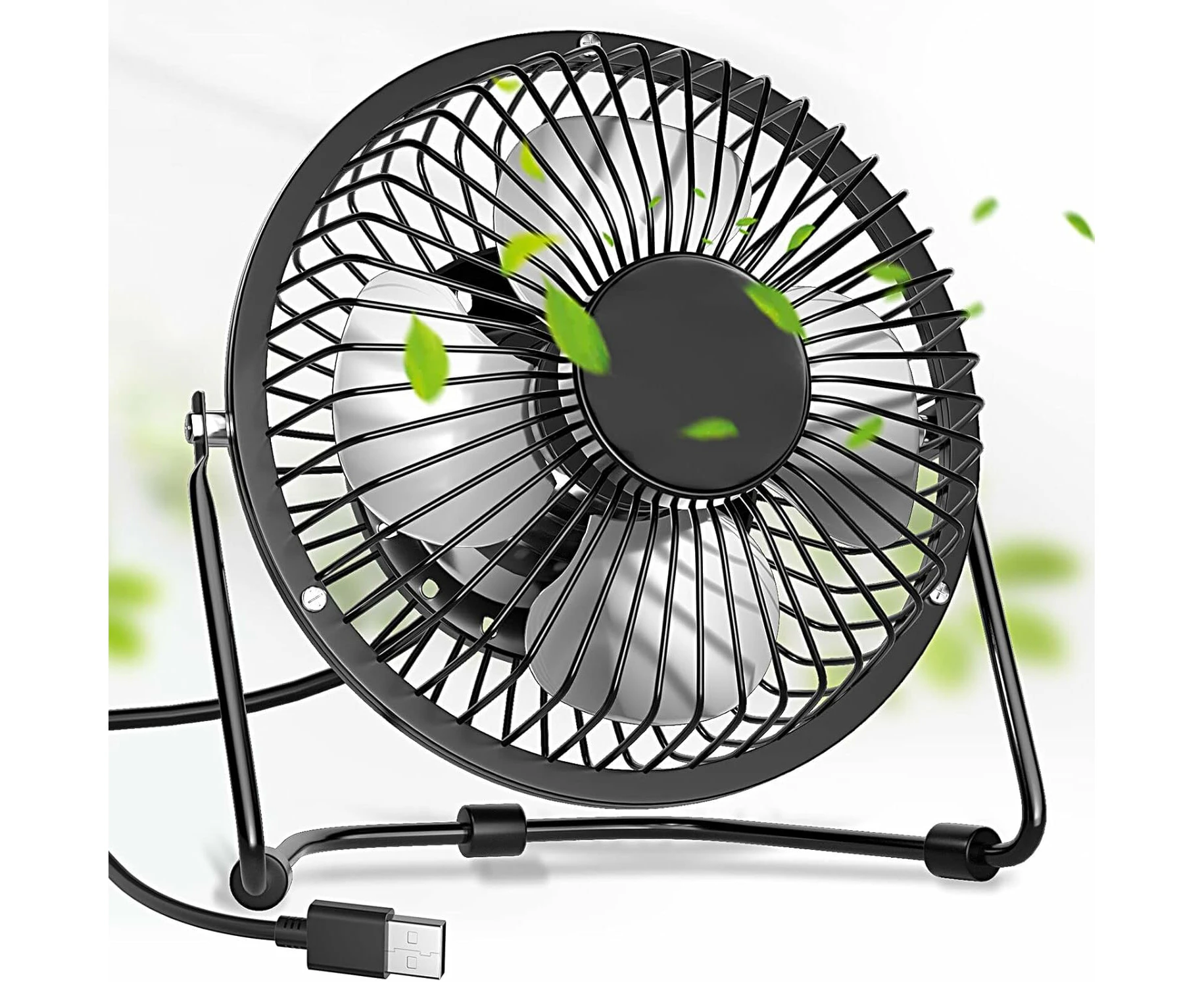 Usb Fan Mini 360 Degree Rotation Powerful Silent