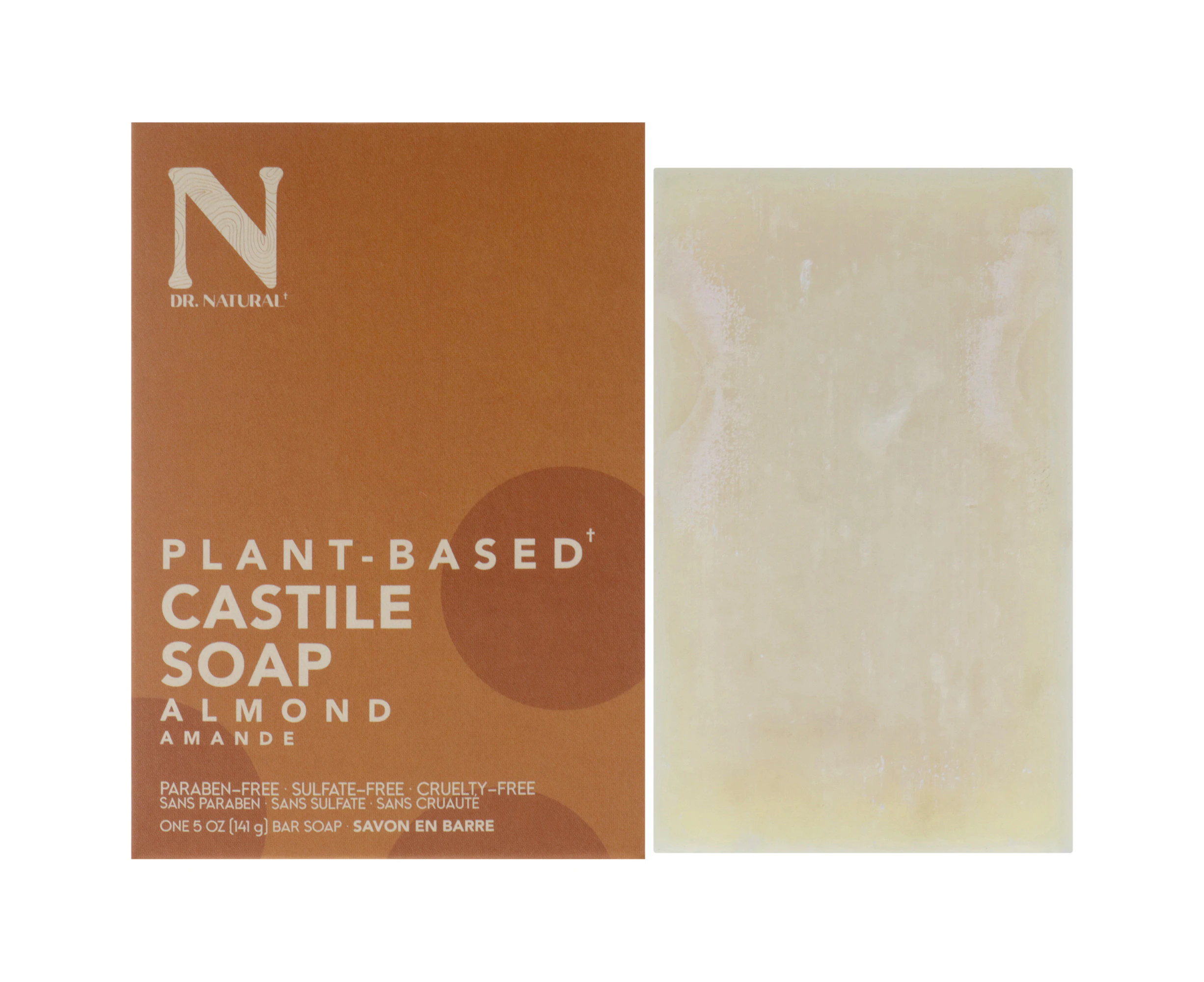 Dr. Natural Castile Bar Soap - Almond For Unisex 5 oz Soap