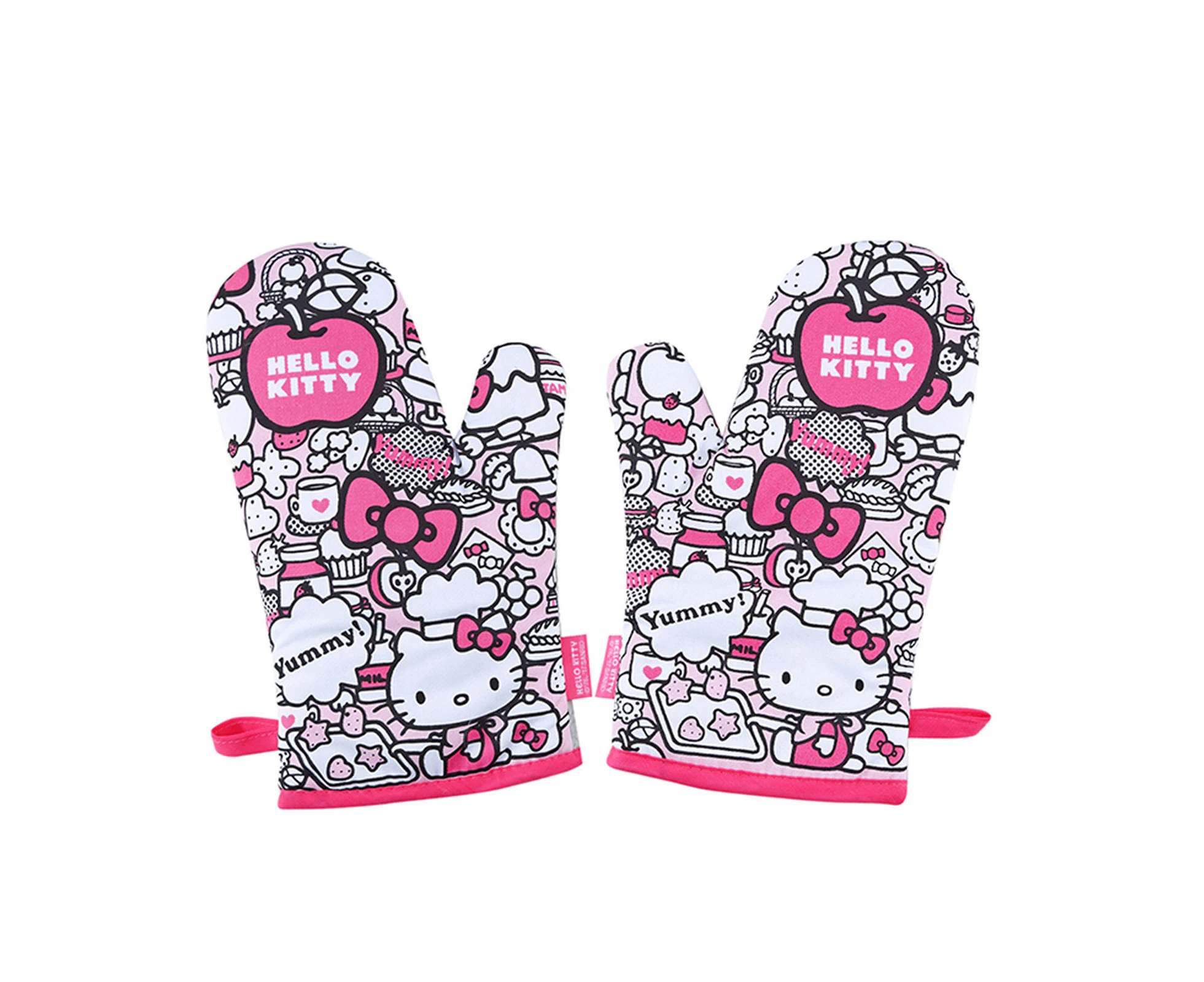 Chefmade x Sanrio - Hello Kitty Oven Mitts (Set of 2) - Yummy Tea Time