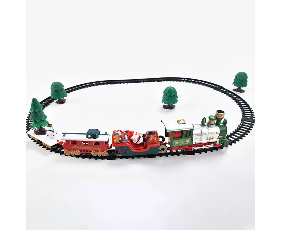 Christmas Train Electric Toy Christmas Tree Decoration Train Track Frame Railway-Color Random