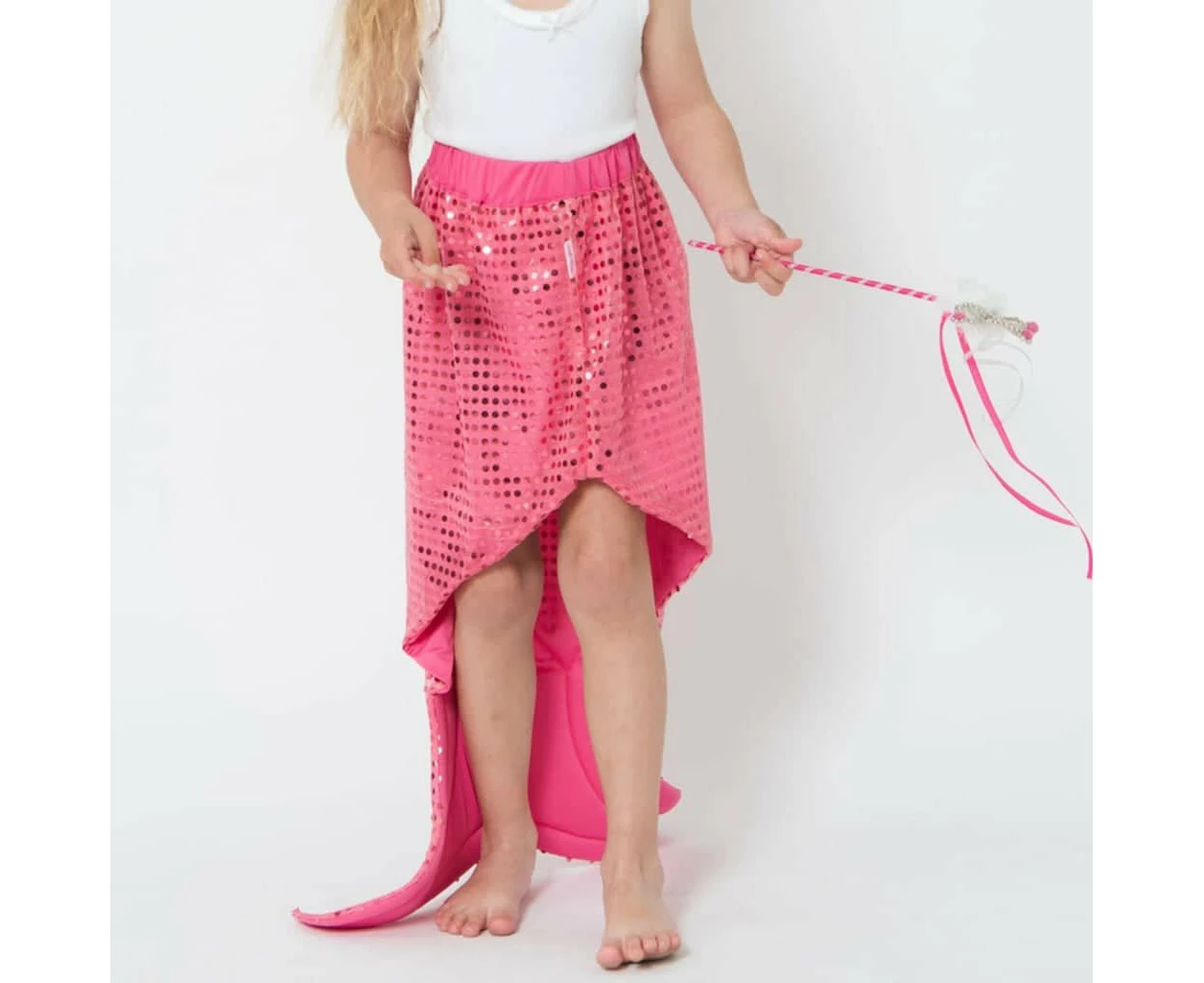 Fairy Girls - Mermaidia Skirt Pink - Costume One Size Fits 3-10yrs