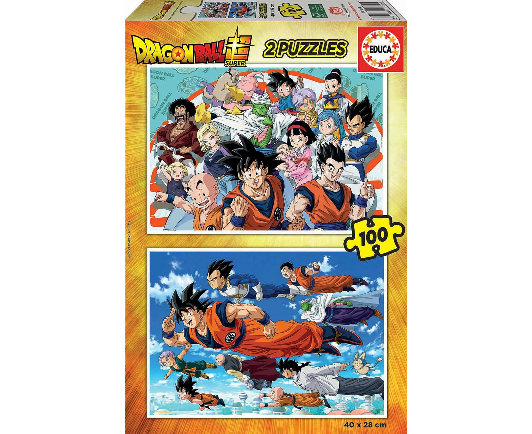 Dragon Ball 2x100 Piece Jigsaw Puzzle Set | Colorful Fun for Kids | Perfect Christmas Present