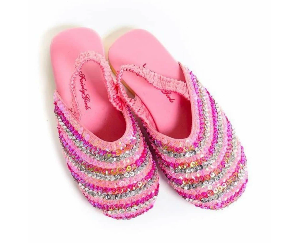 Fairy Girls - Costume Princess Slides Pink Medium