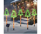 5 Pack LED Christmas Solar Power Ground Stake Outdoor   Pathway  Party Supply Waterproof Solar IP65 Christmas