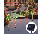 5 Pack LED Christmas Solar Power Ground Stake Outdoor   Pathway  Party Supply Waterproof Solar IP65 Christmas