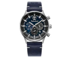 Timberland Men's 44mm Dress Sport Leather Watch - Dark Blue/Black/Silver