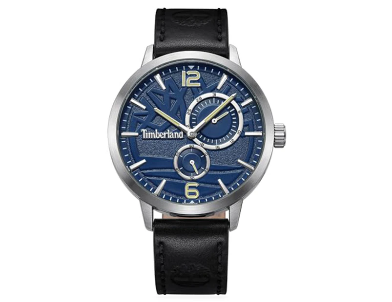 Timberland Men's 44mm Dress Sport Leather Watch - Blue/Black/Silver