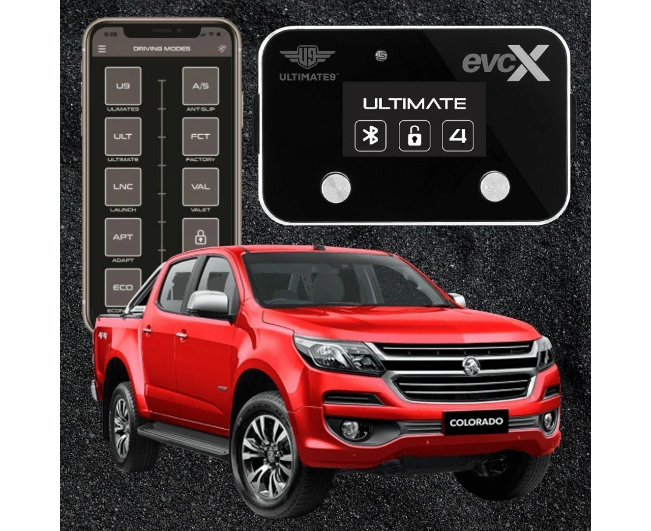 evcX Throttle Controller for Holden Colorado RG 2018