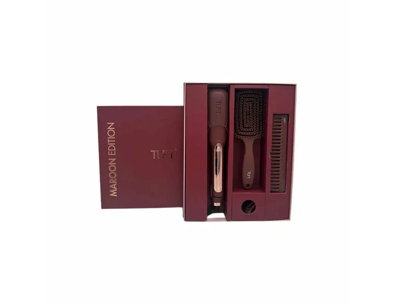 TUFT Diamond Plus 2 inch Hair Straightener Maroon Edition with Gift Set