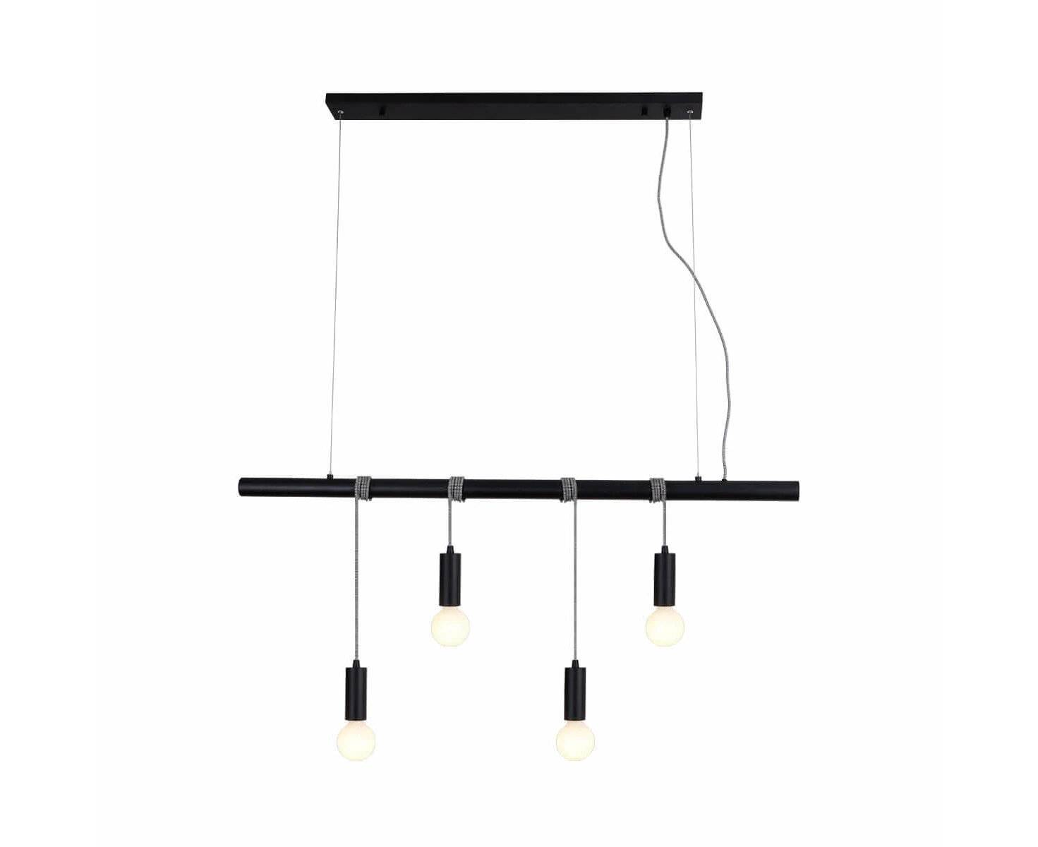 Bikkel 4 Lights Pendant Light - Black