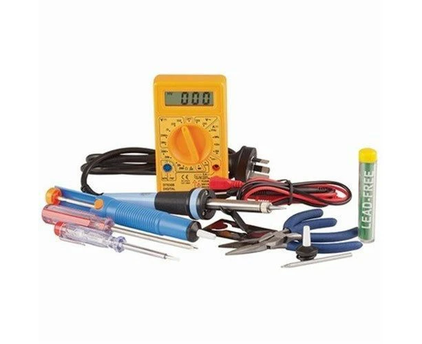 25W Soldering Iron Starter Kit with DMM De-Soldering Tool with Spare Tip