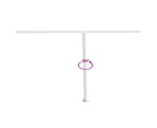 vidaXL Awning Post Set White 450x245 cm Iron