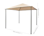 vidaXL Gazebo Pavilion Tent Canopy 3x3 m Steel Beige