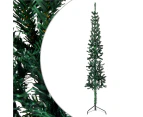 Slim Artificial Half Christmas Tree with Stand Green 180 cm