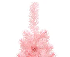 vidaXL Slim Artificial Half Christmas Tree with Stand - Pink