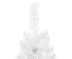 vidaXL Slim Artificial Half Christmas Tree with Stand - White