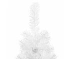 vidaXL Slim Artificial Half Christmas Tree with Stand - White