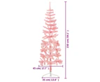 vidaXL Slim Artificial Half Christmas Tree with Stand - Pink