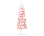 vidaXL Slim Artificial Half Christmas Tree with Stand - Pink