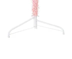 vidaXL Slim Artificial Half Christmas Tree with Stand - Pink