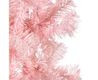 vidaXL Slim Artificial Half Christmas Tree with Stand - Pink